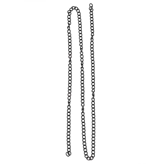 12 Pack: 36" Black Small Figure 8 Chain by Bead Landing™